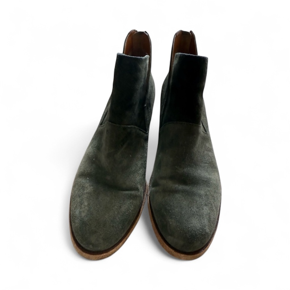 Kork-Ease Dark Olive Suede Ankle Booties - Picture 6 of 6